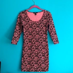 Pink dress half sleeved